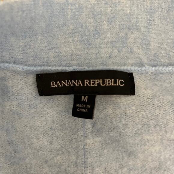 Banana Republic Womens Ice Blue Wool Blend Longline Cardigan Sweater Sz Medium - Picture 3 of 6